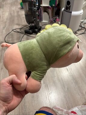 Soft Plush Reptile Costume Pig Toy - Green